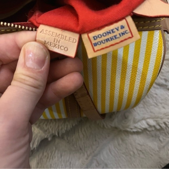 Dooney and Bourke Yellow and White Striped Barrel Bag - Picture 12 of 12
